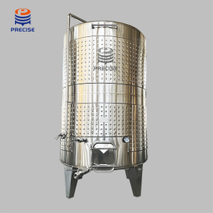 Stainless Steel Pump Over Closed Top Red Wine Fermentation Tank With Cooling Jacket 